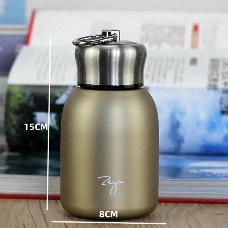 300ml Portable 304 Stainless Steel Liner Thermos cup Fashion Mini Coffee Vacuum Flasks Lovely Travel Water Bottle with Lid Cups