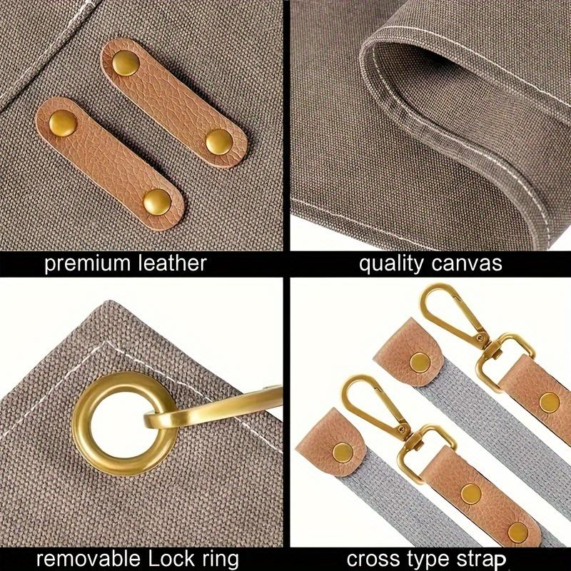 Multi Functional Canvas High-end Restaurant Apron with Multiple Pockets, Perfect for Cafes, Restaurants, and Fashionable Waist Workwear