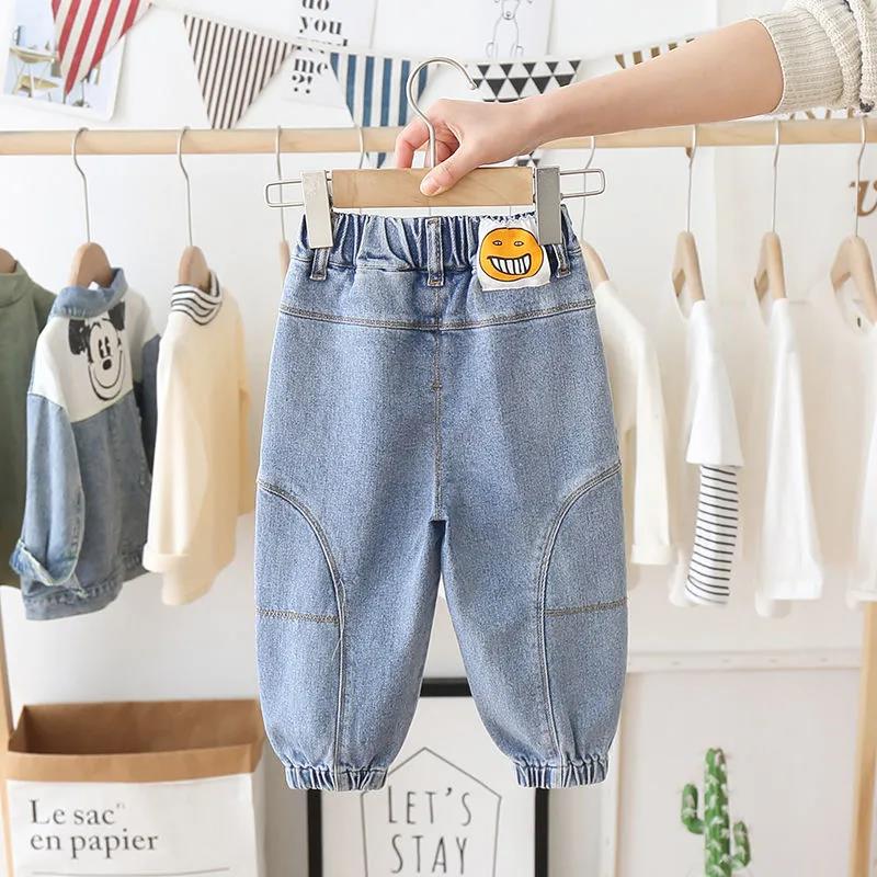Boys Jeans Spring and Autumn Children's Pants Carrot Pants Casual Pants Drawstring Pants Children's Trousers