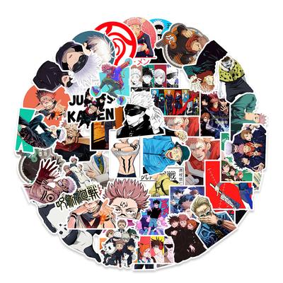 50 Japanese Manga Magic Back Battle Stickers Suitcase Mobile Phone Notebook Water Cup Decoration Stickers