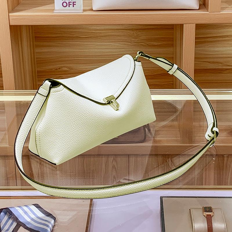 

Женская сумка на одно плечо из мягкой кожи 2025 года - узор личи, большая вместимость