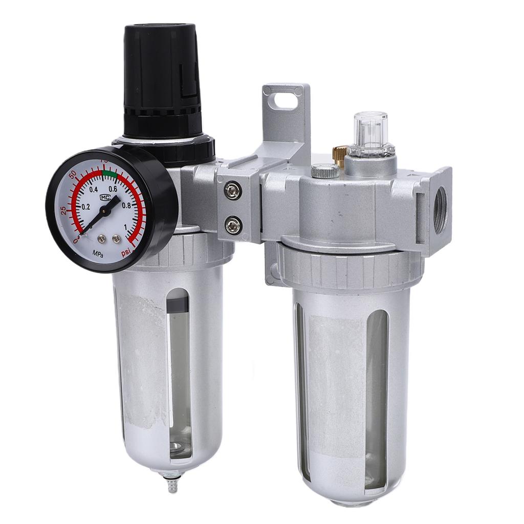 Filtro Regolatore Lubrificatore Aria Compressa Combinato 3/8 di Pollice SFC300 Separatore Trappola Acqua Olio per Compressore d'Aria