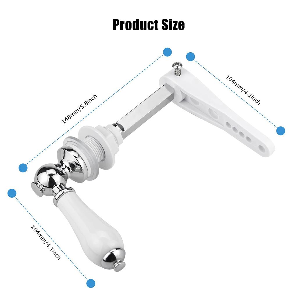 Chrome Plated Handle Metal Flush Lever Toilet Cistern Handle