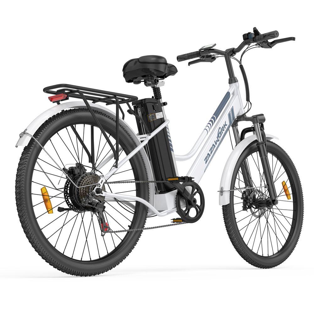 Elektrische Fiets Zazawork C26 Pro 250W Motor 26" Wiel Stads Elektrische Fiets 36V 20Ah Stedelijke Forens Elektrische Fiets 7 Versnellingen Dubbele Schijfremmen