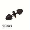 5 Pairs PU Leather Horn Buckle Toggle Button Fastener for Coat Jacket Duffle DIY Handmade Craft Sew on Clothing Sewing Decoration