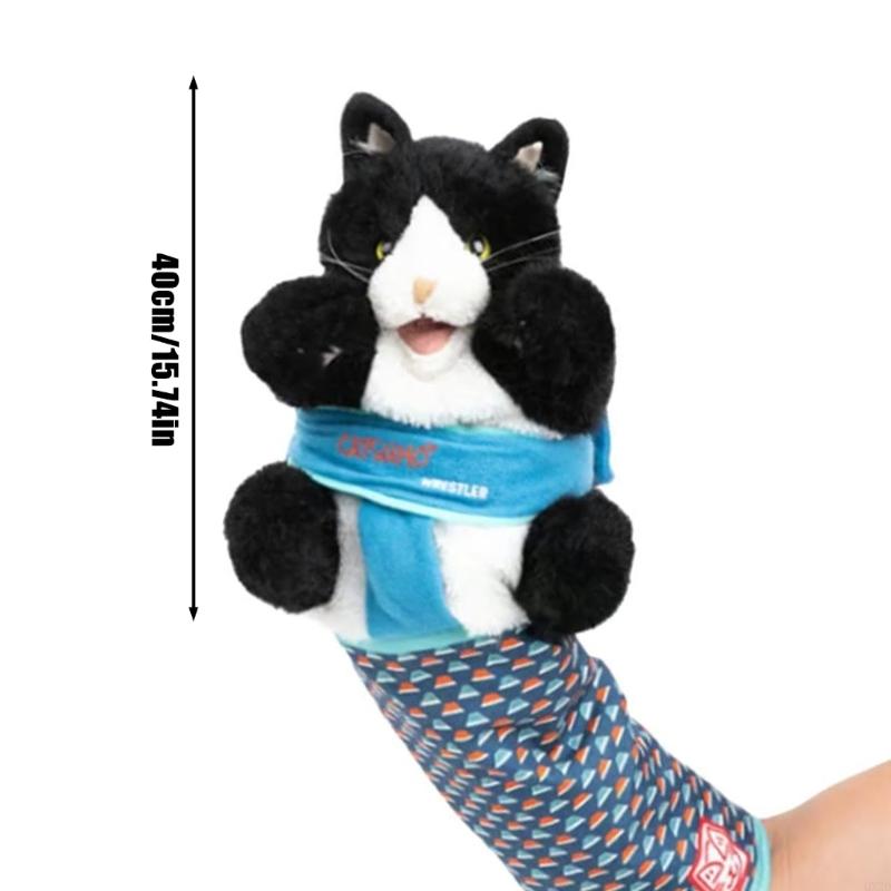 Cats Wrestler Hand Puppet Plush Toy for Interactive Pet Fun Play Stuffed Animal
