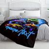 Colorful Monster Trucks Flannel Throw Blanket Personalized Big Truck Racing Boys Blanket