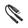 1 Piece For Phone15 16 Usb C Converter 2In1 Type C To Dual 3.5Mm Audio Adapter Dac Voice Microphone Headphone Connector Cable