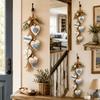 Holiday Hanging Decoration Rustic Wall Door Hanging Decoration Burlap Bow Heart Hanging Ornament Heart-Shaped For Home Wall