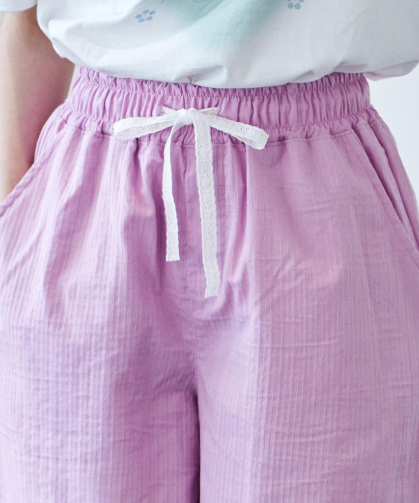 Metapeo Met Lace Wide Shorts Lavender