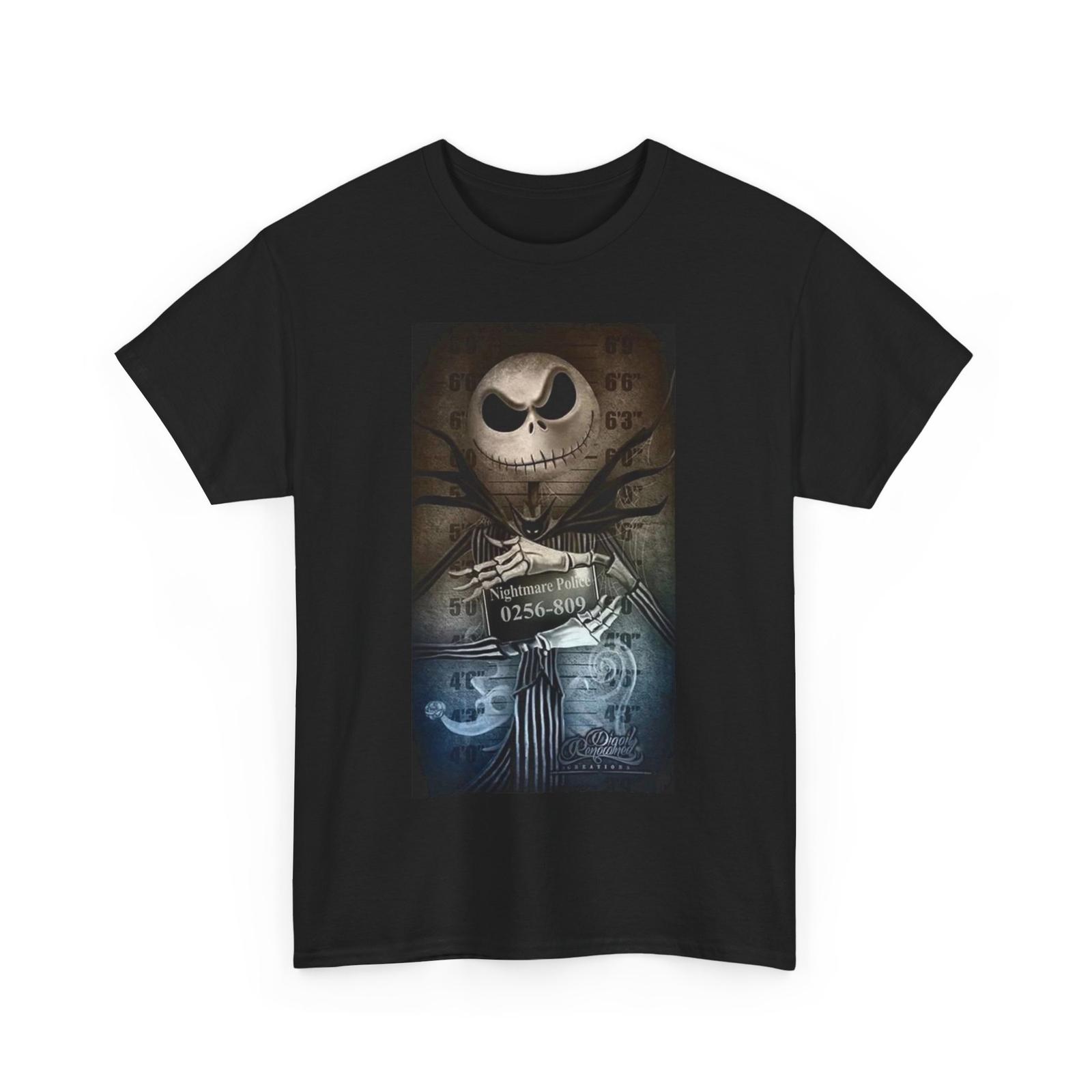Jack Skellington Nightmare Police Unisex Tee Halloween T-shirt Spooky Shirt XXL