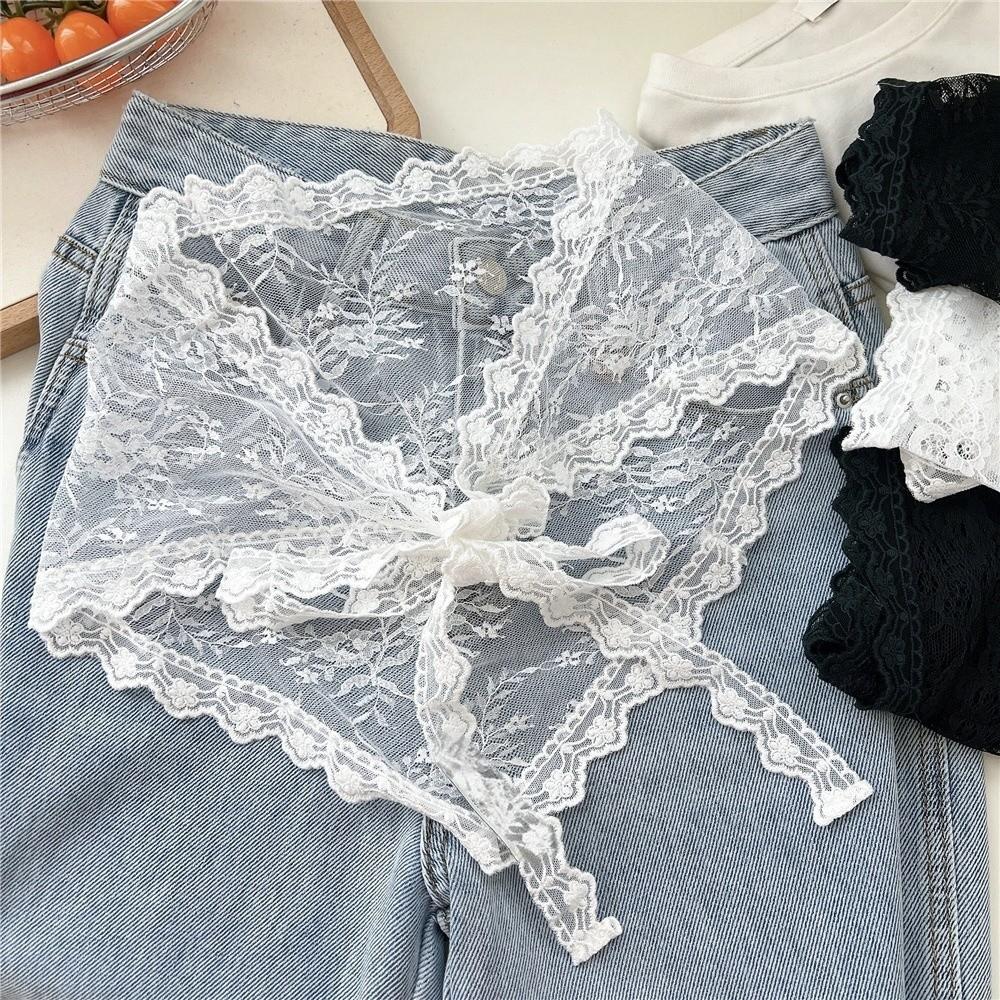 Y2K Triangle Apron Embroidery Outwear Mini Skirt Fashion Waist Scarf Streetwear