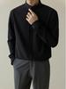 Men's Autumn Light Mature Style Non-Iron Slim-Fit Korean Ice Silk Long-Sleeved Shirt