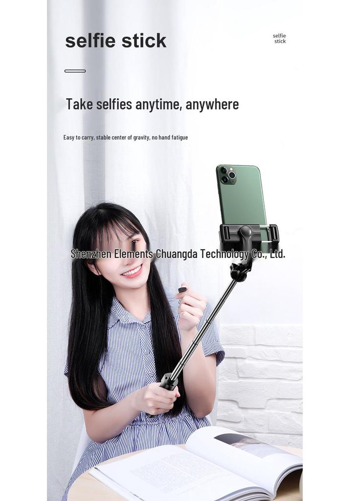 S03 Bluetooth Selfie Stick & Tripod for Vertical/Horizontal Shooting