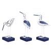 Seagull Figurine Composite Wood Iron Vivid Exquisite Seagull Seabird Statue for Desktop Décor