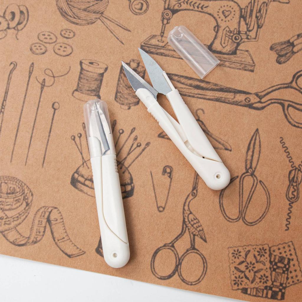 Thread Snip White Labor Saving Versatile Small Plastic Thread Snip Clipper for Cross Stitch DIY