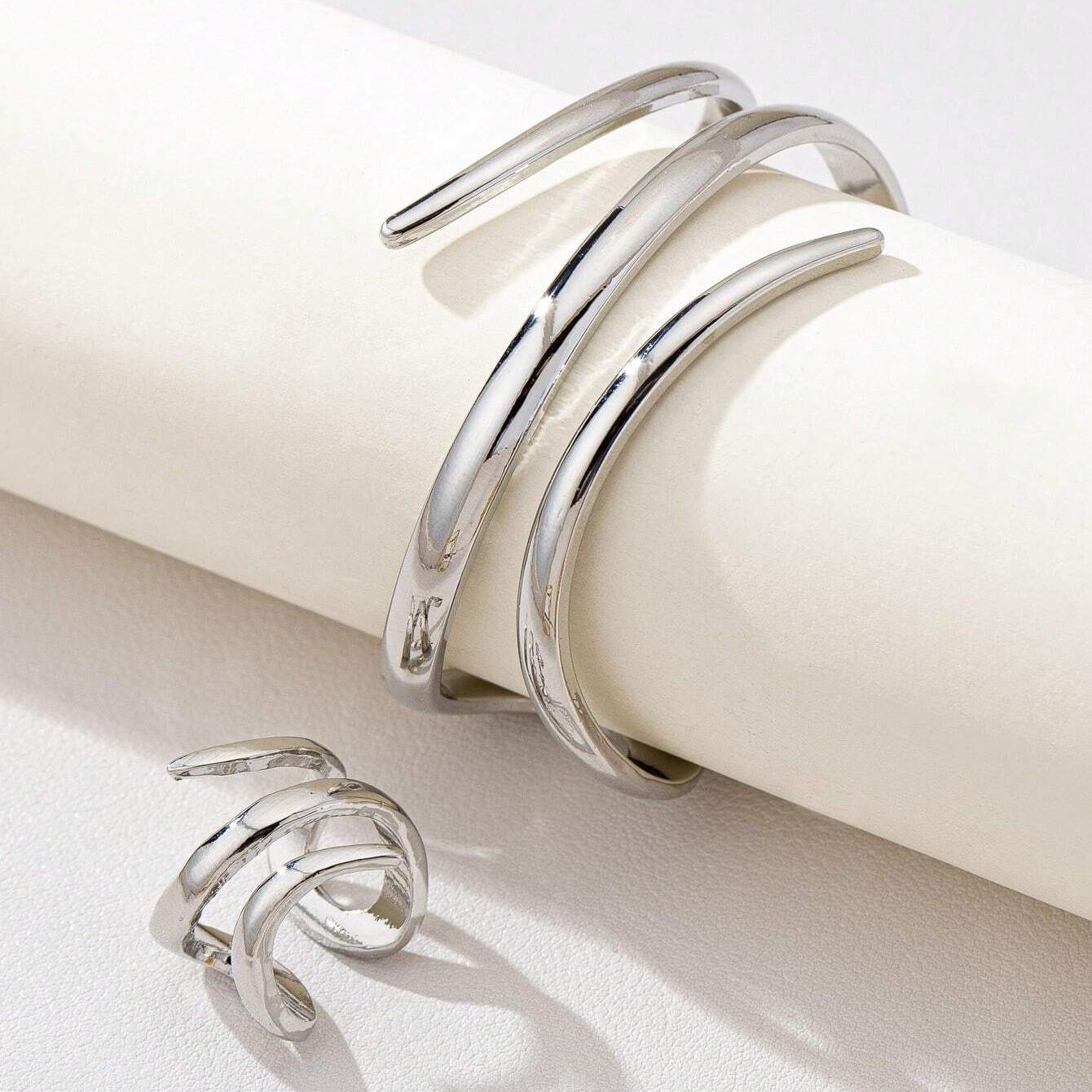 

Fashion Jewelry For Women s Set срібний