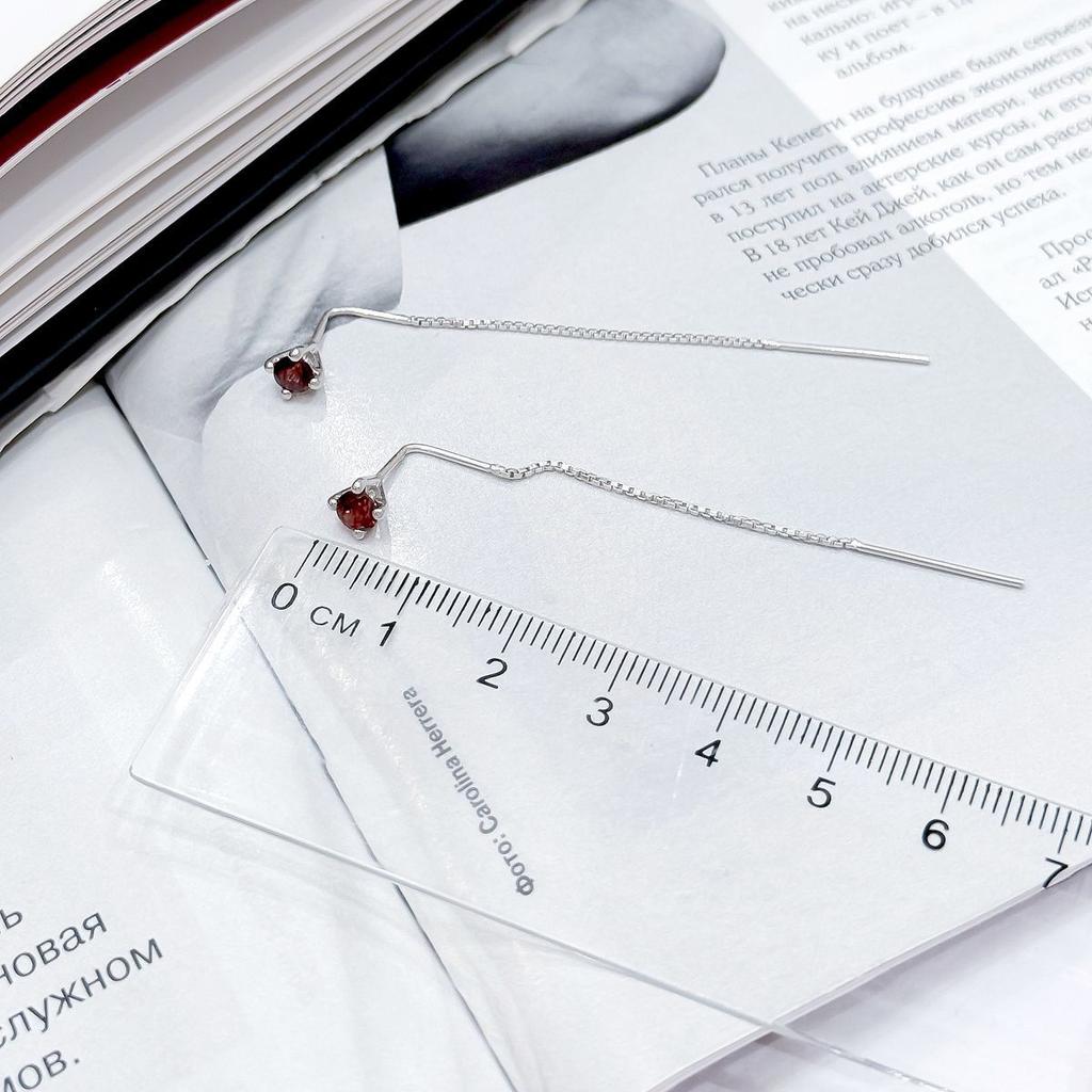 Silver Earrings with Natural Garnet 0.615ct (2167464)