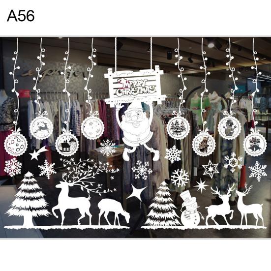 Christmas Decoration Wall Window Glass Xmas Stickers Decal Patch Home Decor