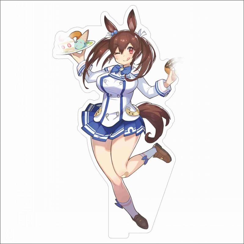 Japan Beautiful Derbil 15 Cm Cartoon Characters Acrylic Double-sided Stand Model Kawaii Cute Office Decoration Panel Permanent Recording Fans
