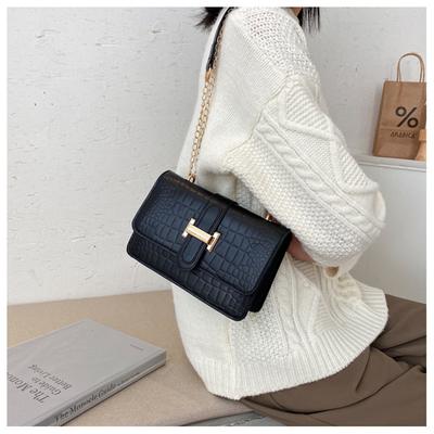 Quadratische Schultertaschen für Damen, luxuriöse Umhängetaschen, Damenketten, elegante Puse und Taschen
