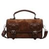 Autumn New Retro British Saddle Messenger Bag Women's Bag Niche High-end Simple Shoulder Small Square Bag