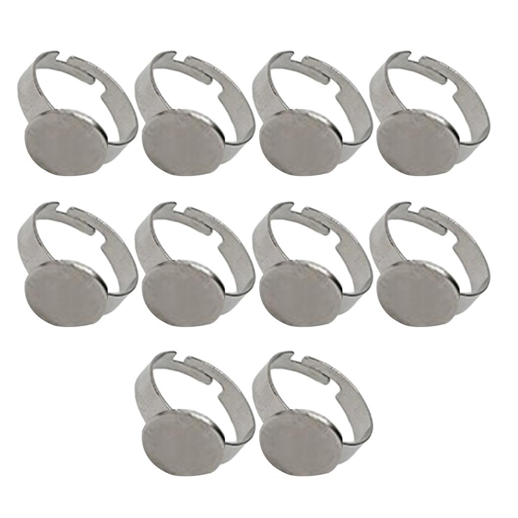 10 Stück Verstellbare Edelstahl Ringrohlinge Edelstahl Verstellbare Ringrohlinge Für DIY Schmuckliebhaber