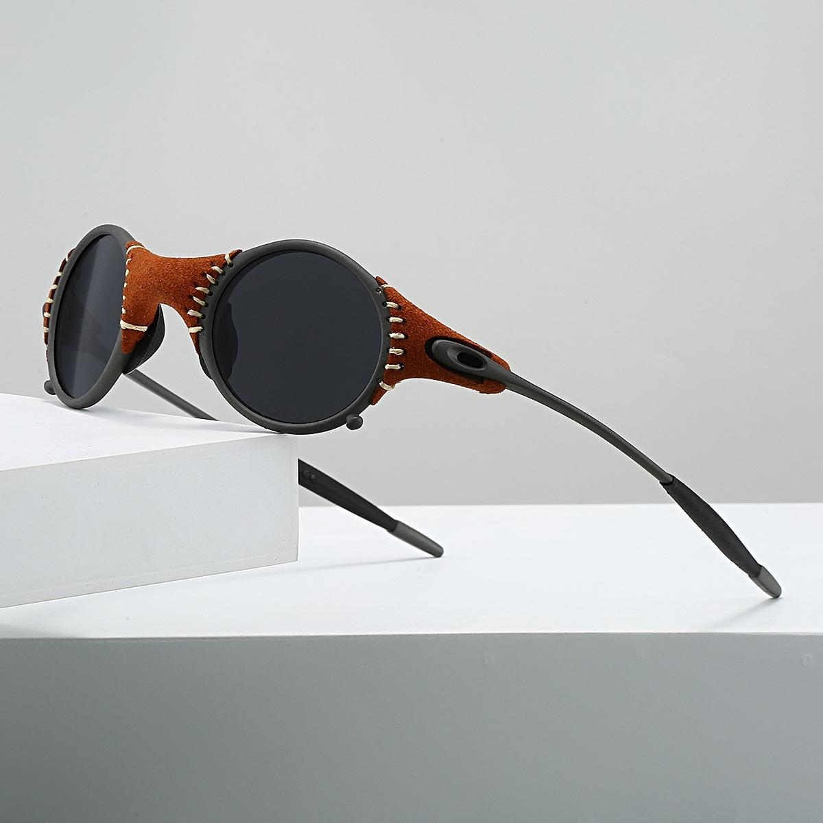 

Sunglasses Senior Vintage Personality Glasses Round Frame Polarized Sunglasses Men and Women Round Steampunk Trendy Sunglasses