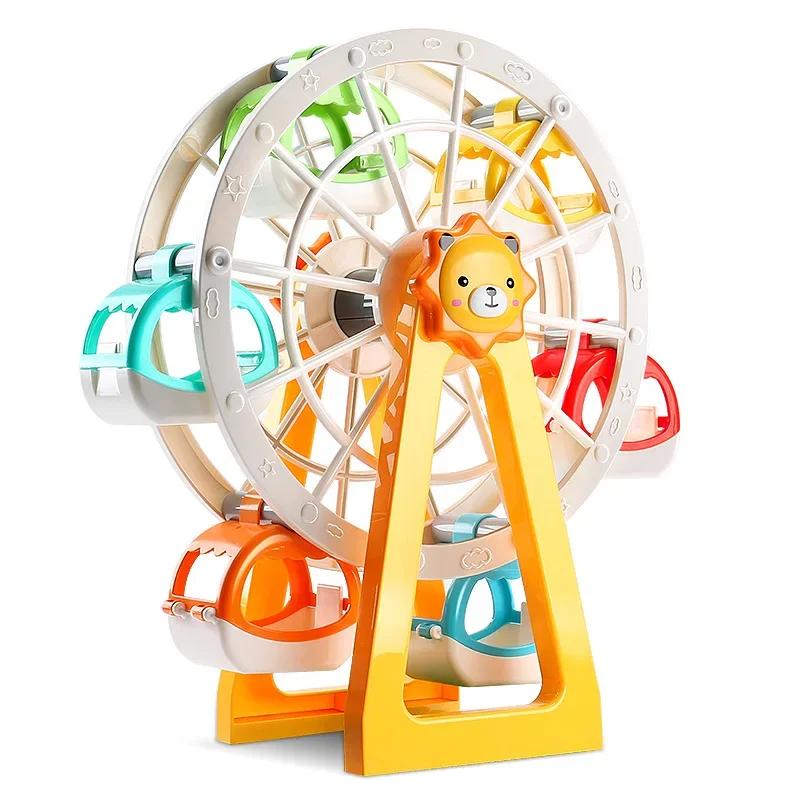 Großer Baustein Drehbares Riesenrad Bus Rennwagen Murmelbahn Kompatibel Duplo Pädagogisches Kreatives Spielzeug Kinder Kinder Geschenk