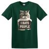 Ich hasse Leute Katze T-Shirt Lustige mürrische Kätzchen sarkastisches Introvertiertes Meme Tee Geschenk