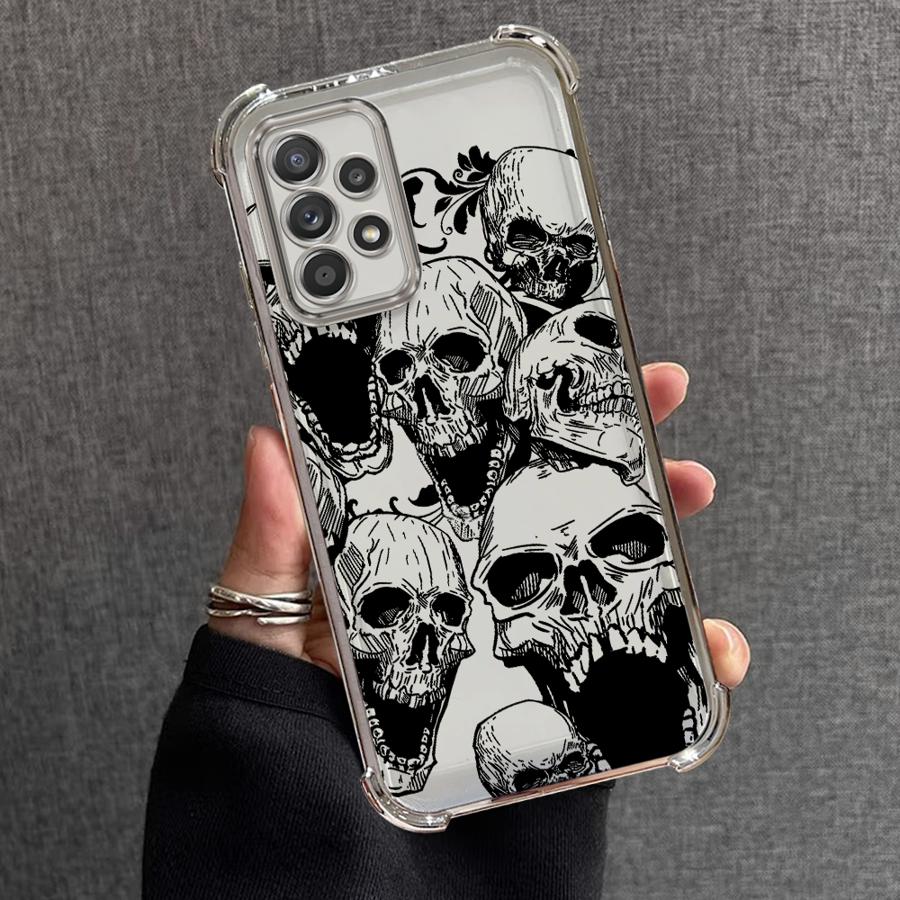 Totenkopf Cool Weiche Hülle für Samsung Galaxy A24 A16 A33 A21s A15 A26 A13 A25 A35 A36 A52 A17