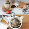 50Pcs/Pack Drip Coffee Filter Bag Portable Hanging Ear Cup Coffee Filters Paper Home Office Travel Brew Coffee&Tea Tools