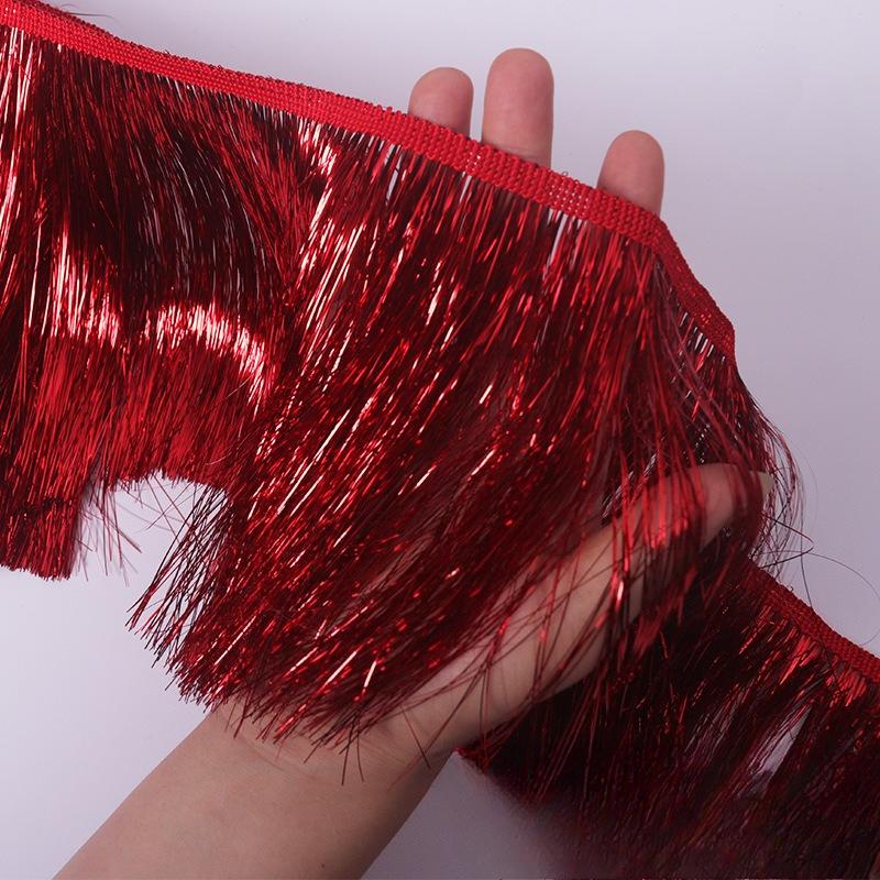 10yard 15/20cm Sequin Tassel Fringe Latin Dress Lace Trims Stage Clothes Decoration Ribbon Tape DIY Sewing Accessories