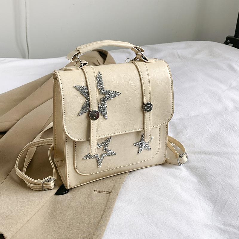 

Fashion casual retro large-capacity backpack 2024 summer new simple fashion niche design backpack бежевий