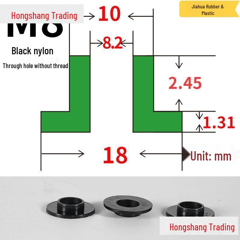 Step T-Shaped Nylon Insulating Bushing Washer, M3-M35 Thread Protection Spacer