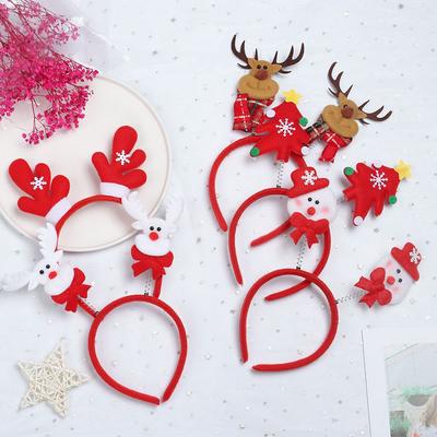 Claus Lovely Antlers Christmas Decorations Christmas Headbands Xmas Hairband Reindeer Headwear