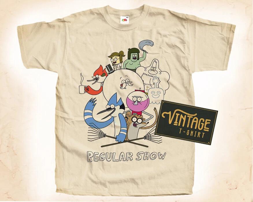 Regular Show Natural Color Vintage T Shirt For Unisex Unisex Unisex Size S5xl