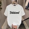 Women Men Cotton T Shirt Round Neck Short Sleeve Print Casual T-shirts