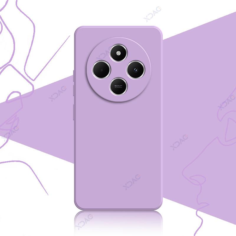 

Роскошные квадратные жидкие силиконовые чехлы для Xiaomi POCO C75 4G 5G POCOC75 6.88 Global 360 Soft Phone Cover Водонепроницаемые сумки POCO C75 5G фиолетовый