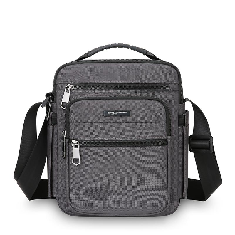 Men's Business Handbag Multi-Layer Large Capacity Shoulder Crossbody Bag