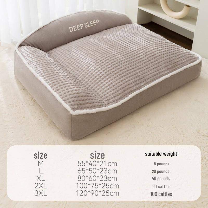 Cozy All-Season Dog & Cat Bed: Warm, Removable, Washable Cushion