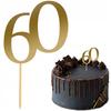 Cake Topper Decoration Number 60 Digit Birthday Anniversary Golden