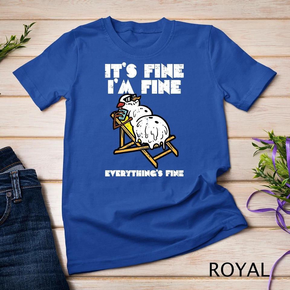 Christmas In July Snowman Melting Fine Funny Men Women Kids Unisex T-shirt 10 M