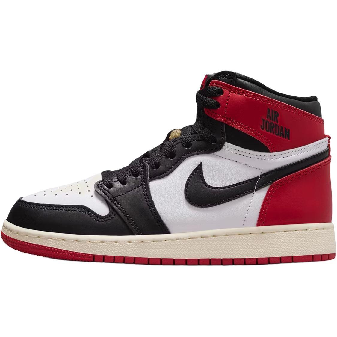 (GS) Air Jordan 1 Retro High OG Black Toe Reimagined Kids FD1437-106 EU 36
