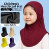 Ice Silk Hijab Scarf Solid Color Sun Protection Headscarf Simple Kids Hijab  Summer