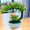 Artificial Flower Plastic Fake Bonsai Romantic No Watering Beautiful Bonsai with Pot Garden Supplies