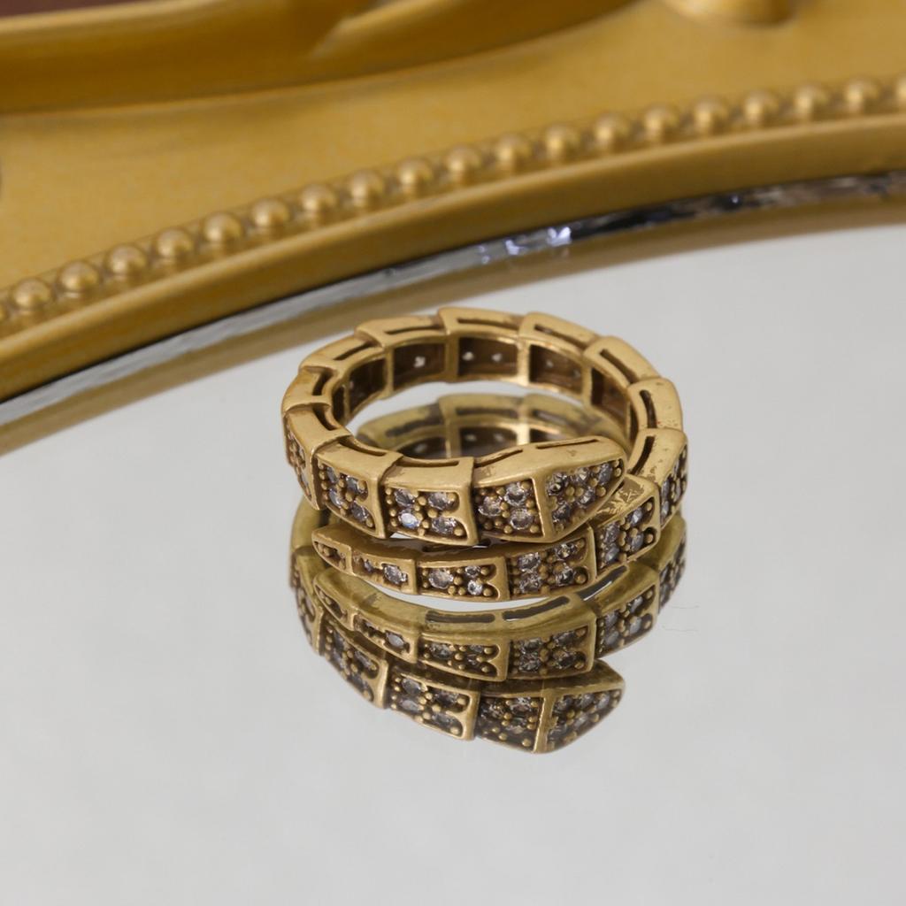 Real Gold Electroplated Zircon Ring With Feminine Temperament High-end Feel Adjustable Opening Super Sparkling Simple Trendy Instagram Style