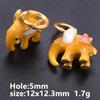 5pcs Kawaii Animal Pendant Enamel Charms For Jewelry Making Duck Bunny Elephant Lucky Fish Charm Handmade Materials Accessories