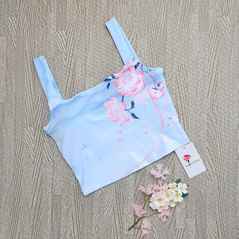 

Spring and Summer New Arrival Spaghetti-Strap Padded Yoga Vest Women s Sports Bra Gym Intimates Retro Style Fairy Style Tops Spring L