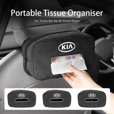 For Car Logo Tissue Storage Box Armrests Sunshades Storage Auto Accessories Rio K5 K2 Sportage Ceed Sorento Picanto Stinger